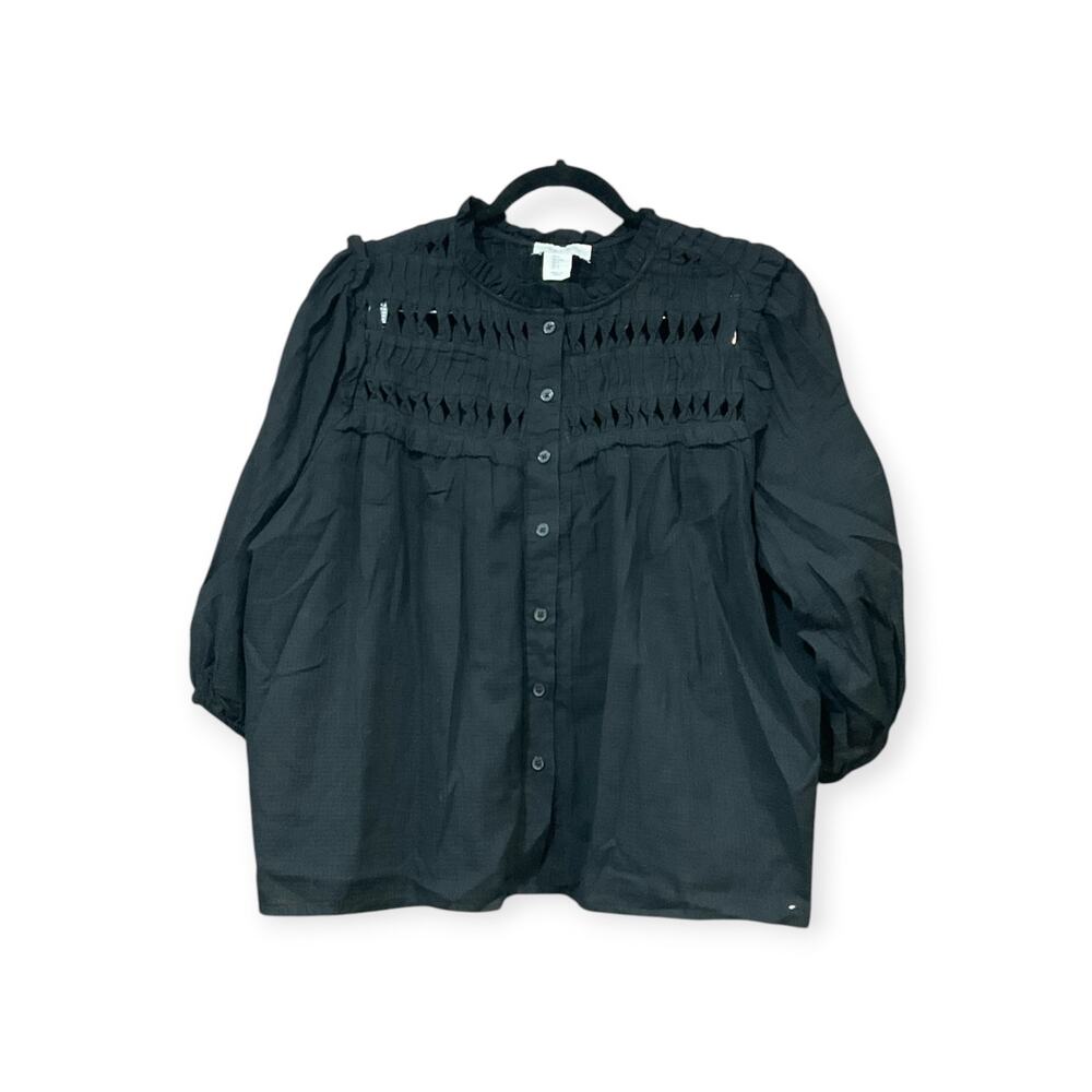 Calypso Top Large Women Black 100% Cotton
